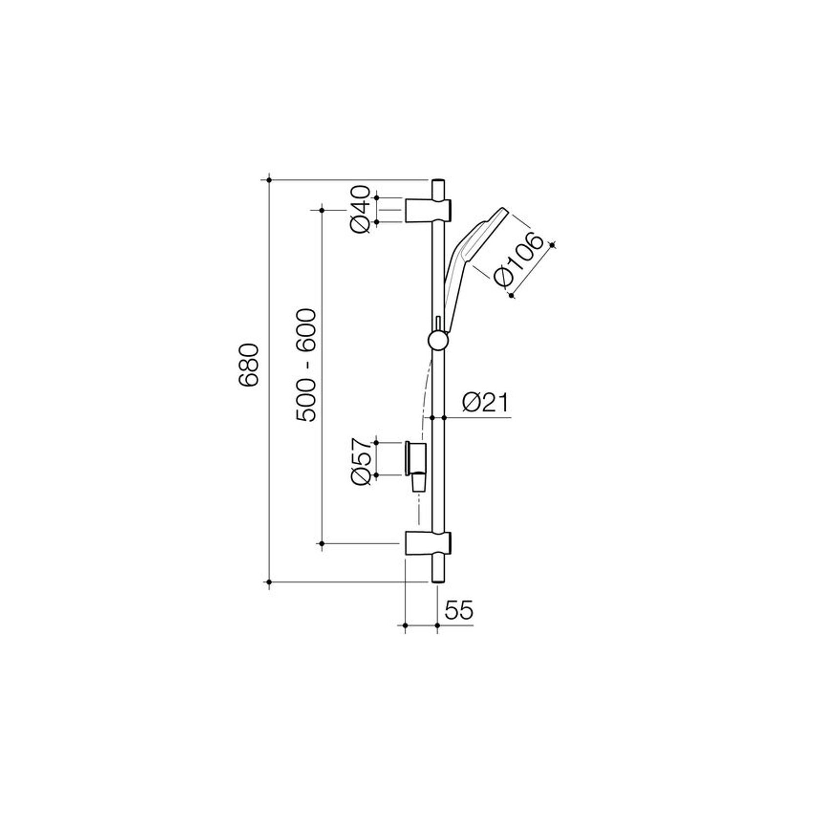 Caroma Single Function Rail Shower gallery detail image