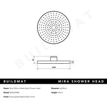 Mira 250mm Matte Black Shower Head gallery detail image