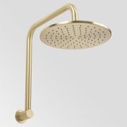 Mira Brushed Brass Gold High Rise Upswept Shower Arm gallery detail image