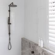 Finley Shower Rail Set - Brushed Gunmetal gallery detail image
