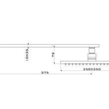 Cube Rain Shower with Wall Arm Brushed Nickel gallery detail image