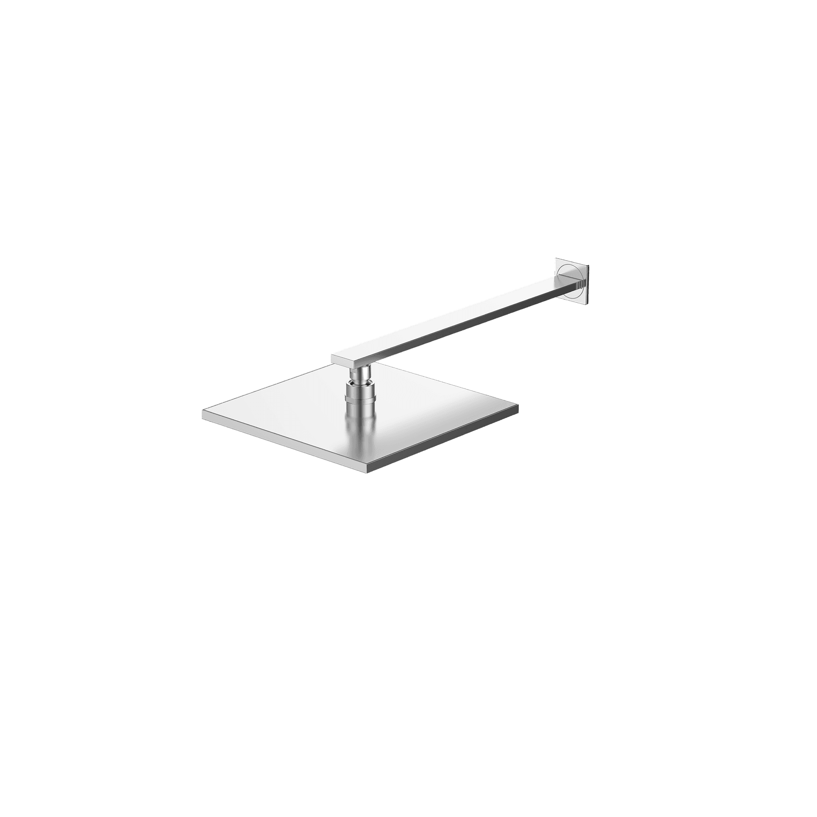 Cube Rain Shower with Wall Arm Brushed Nickel gallery detail image