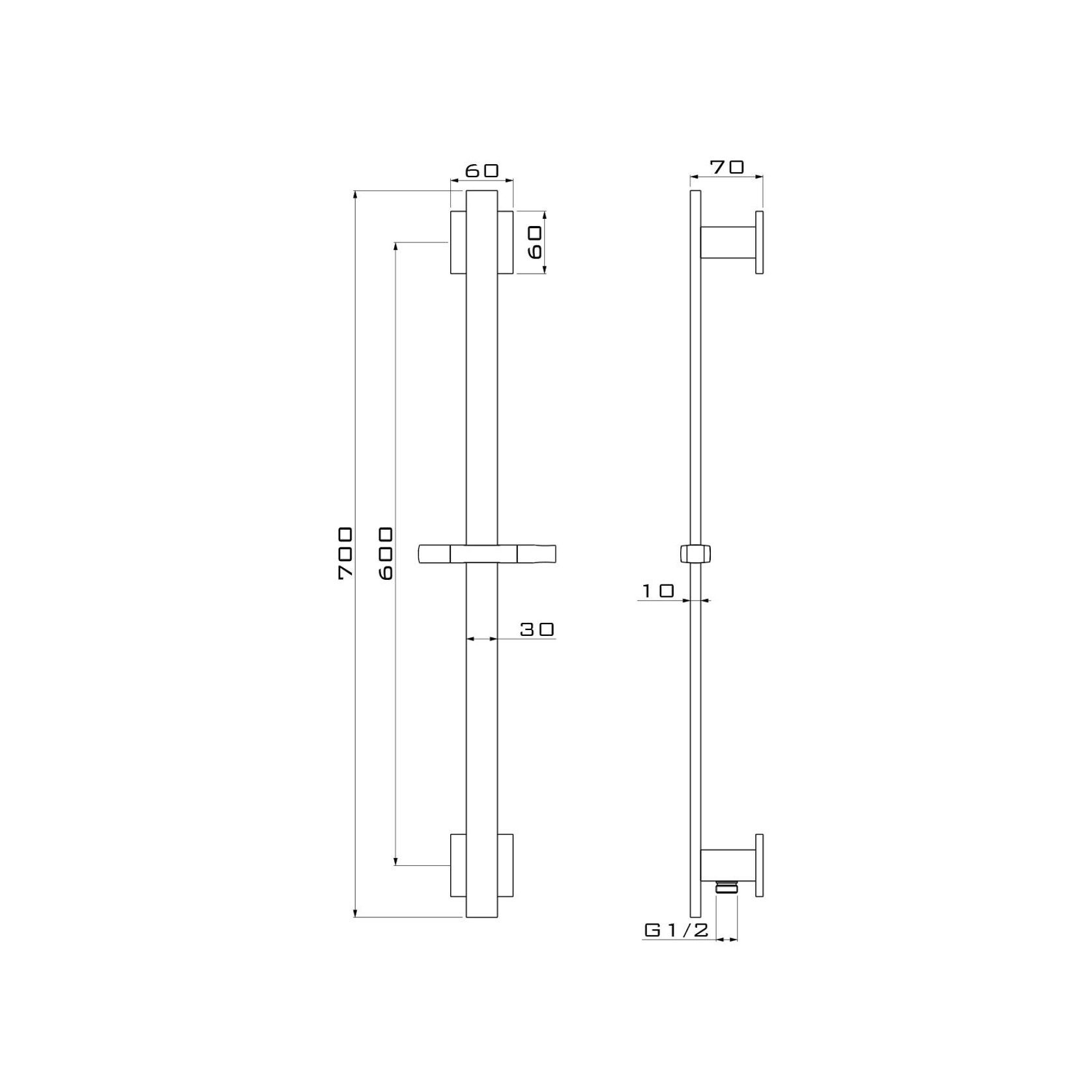 Cube Slide Shower 3 Function Handshower Brushed Nickel gallery detail image