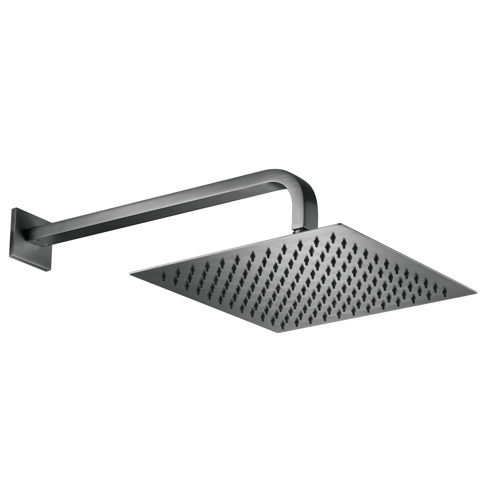 Flint Rain Shower with Wall Arm Gun Metal gallery detail image