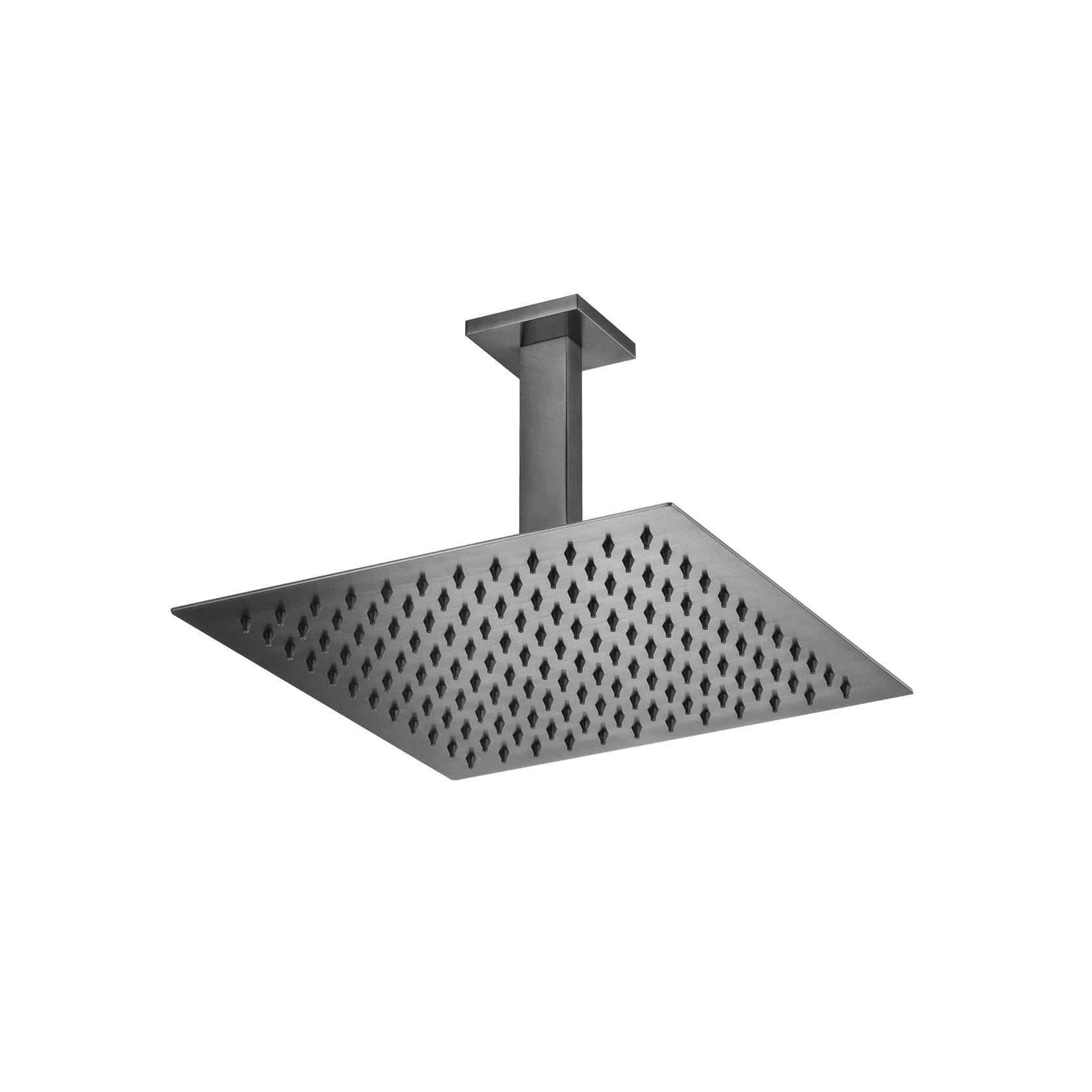 Flint Rain Shower with Ceiling Arm Gun Metal gallery detail image