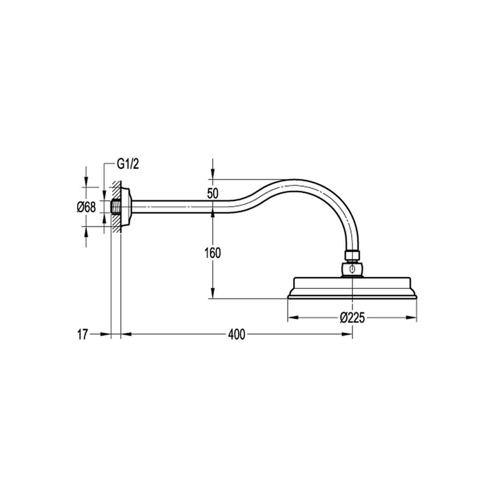 Liberty Rain Shower with Wall Arm Oil Rubbed Bronze gallery detail image