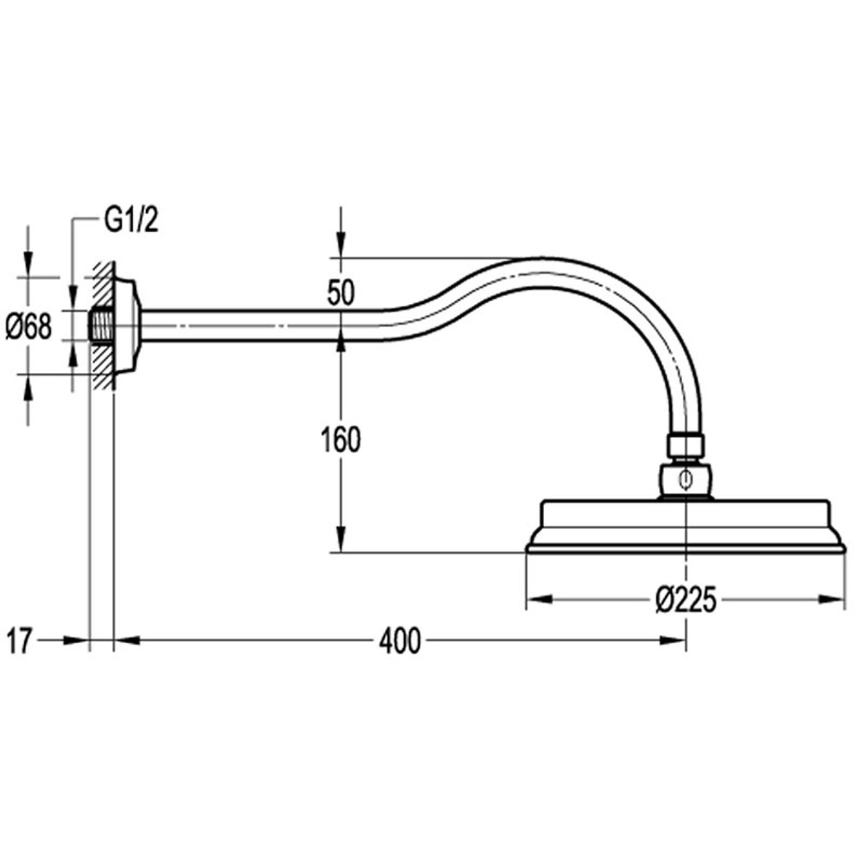 Liberty Dump Rose with Wall Arm Chrome gallery detail image