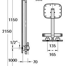 Modern Shower Tower with Mixer Chrome gallery detail image