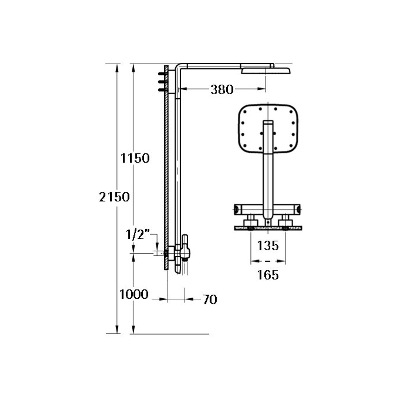 Modern Shower Tower with Mixer Chrome gallery detail image