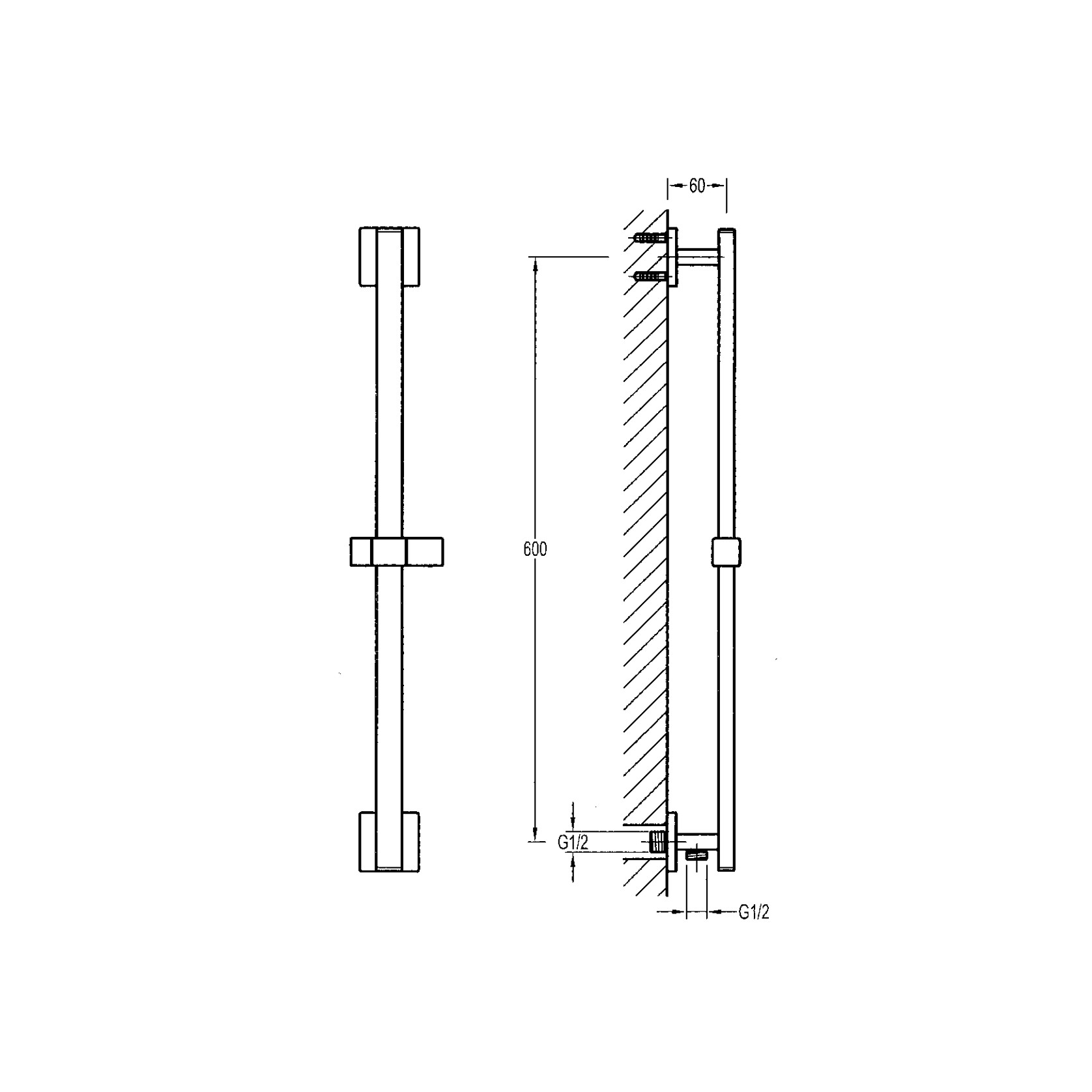 Modern Linea Slide Shower 3 Function Handshower Chrome gallery detail image