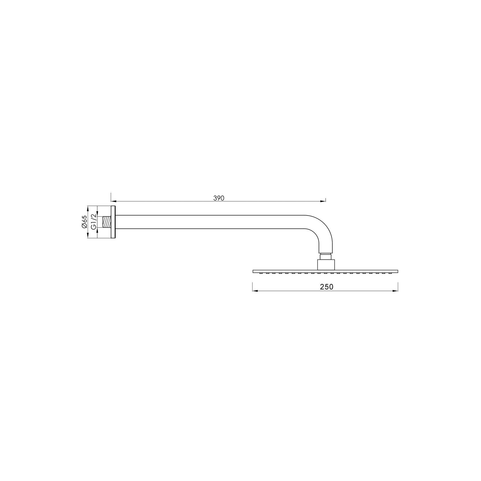 Scarab Rain Shower with Wall Arm Brushed Gold gallery detail image