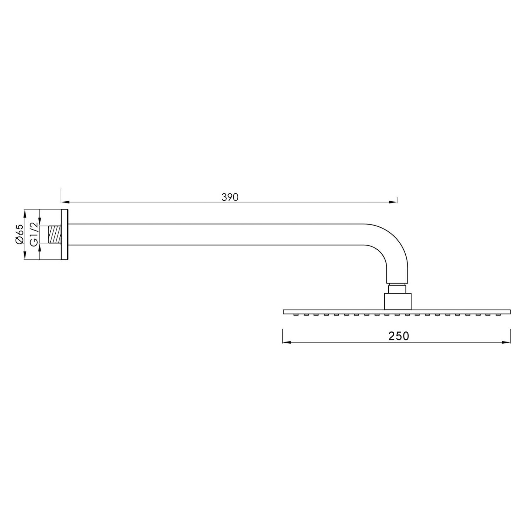 Scarab Rain Shower with Wall Arm Brushed Gold gallery detail image