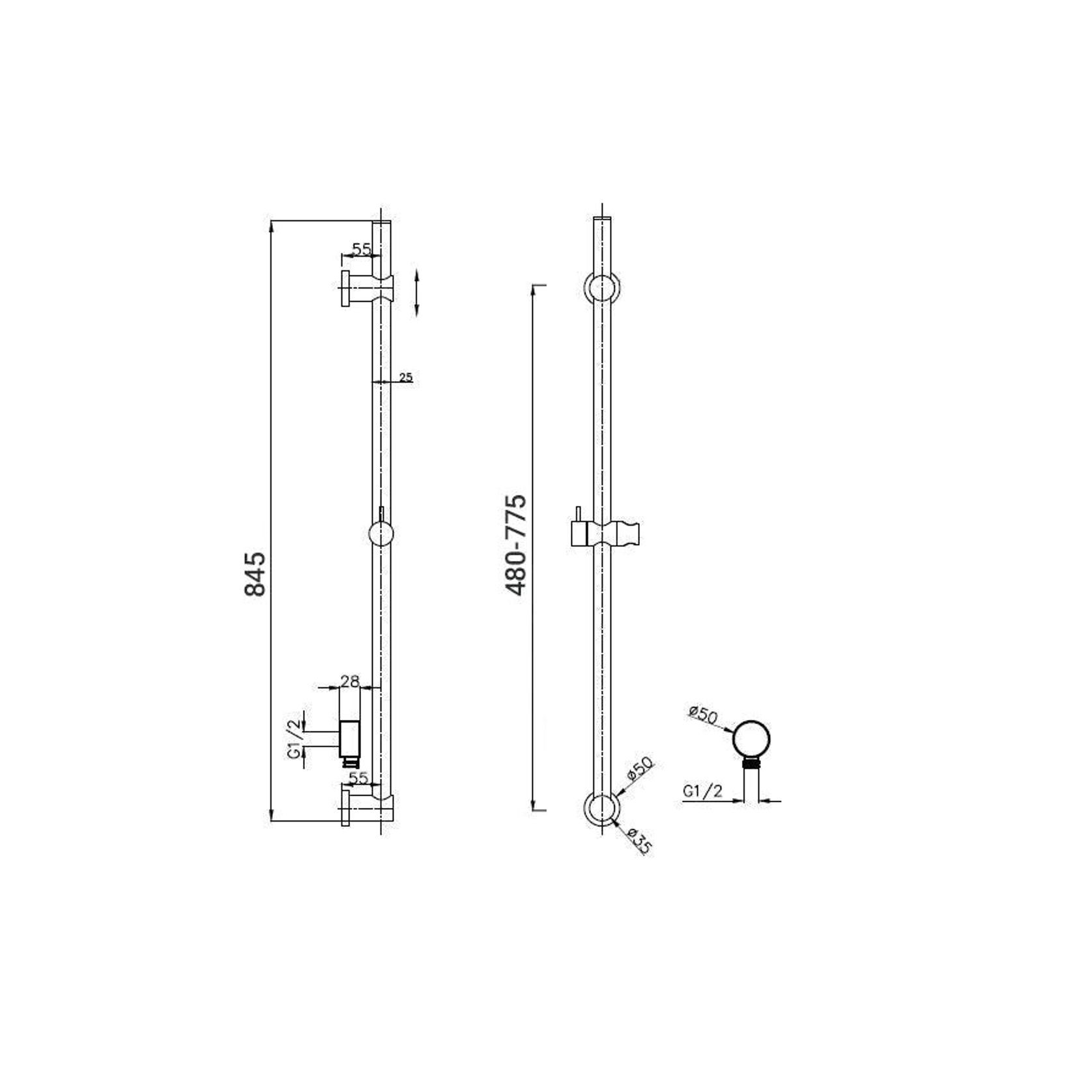 Code Lamone Round Slide Showers gallery detail image