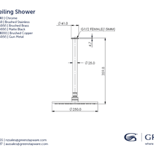 Gisele Ceiling Shower Head gallery detail image