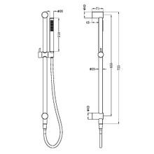 Zen SS316L Shower Rail & Outdoor Shower Hose | Brushed Gold gallery detail image