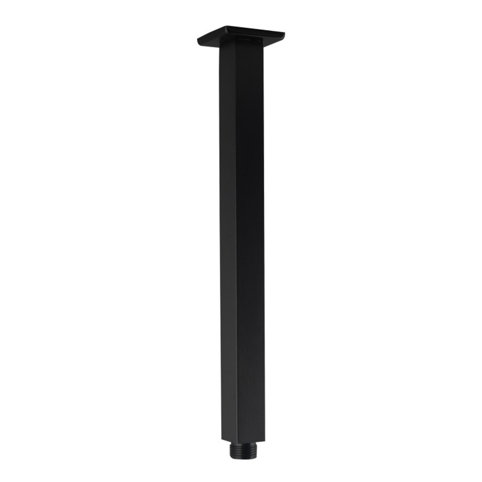 Square Shower Arm 300mm Matte Black gallery detail image