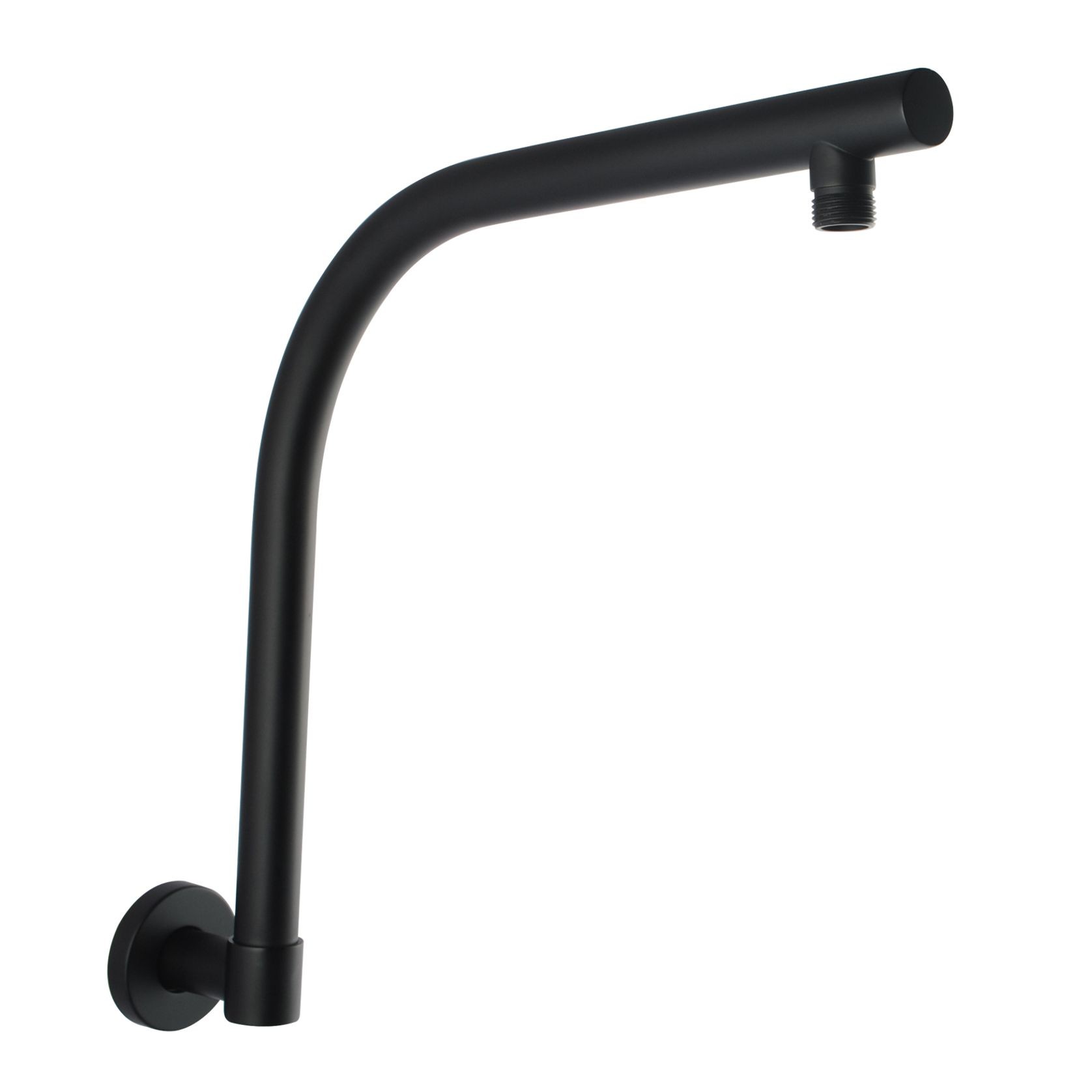 Gooseneck Square Shower Arm Matte Black gallery detail image