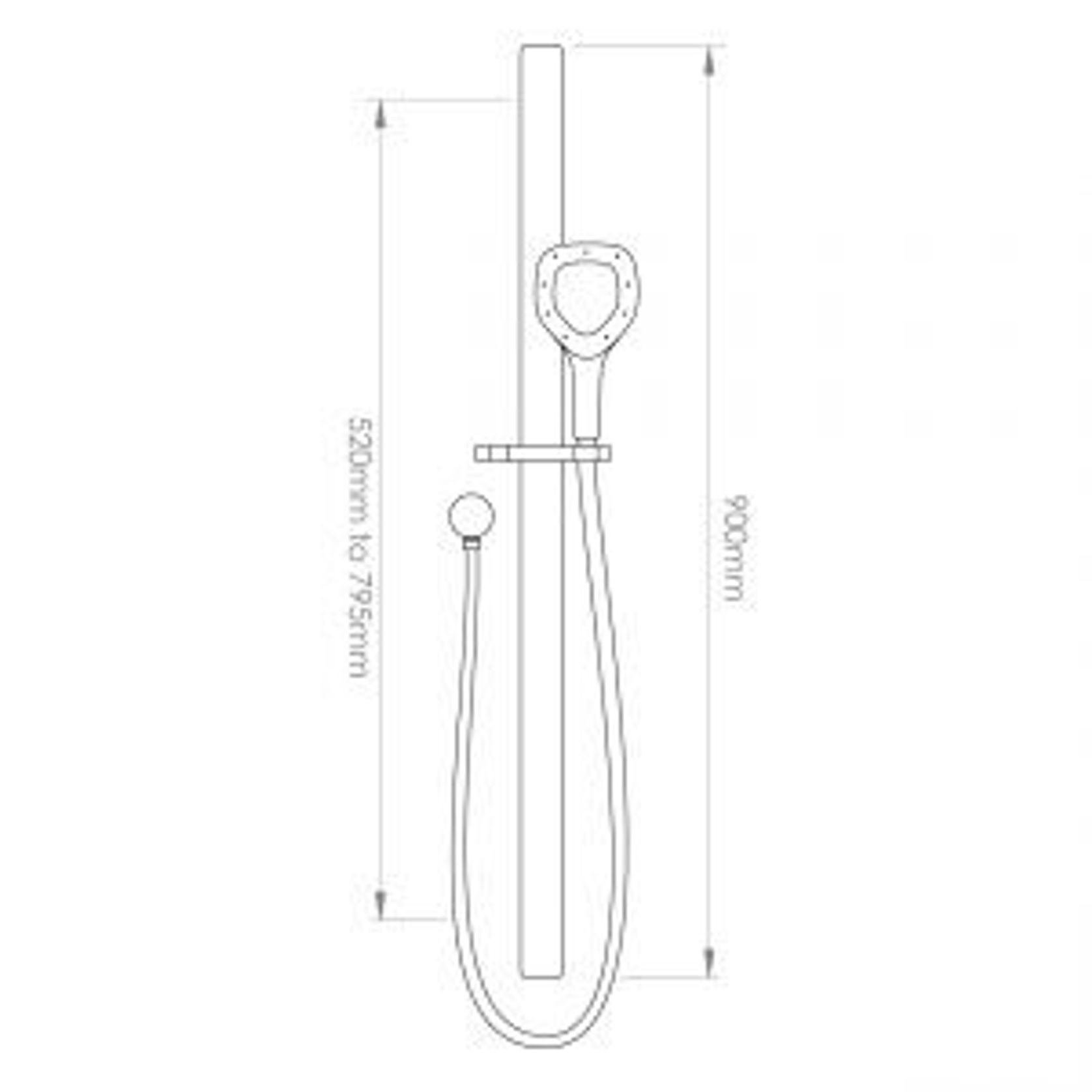 DreamJet Slide Shower Chrome/Black  VDRM043 gallery detail image