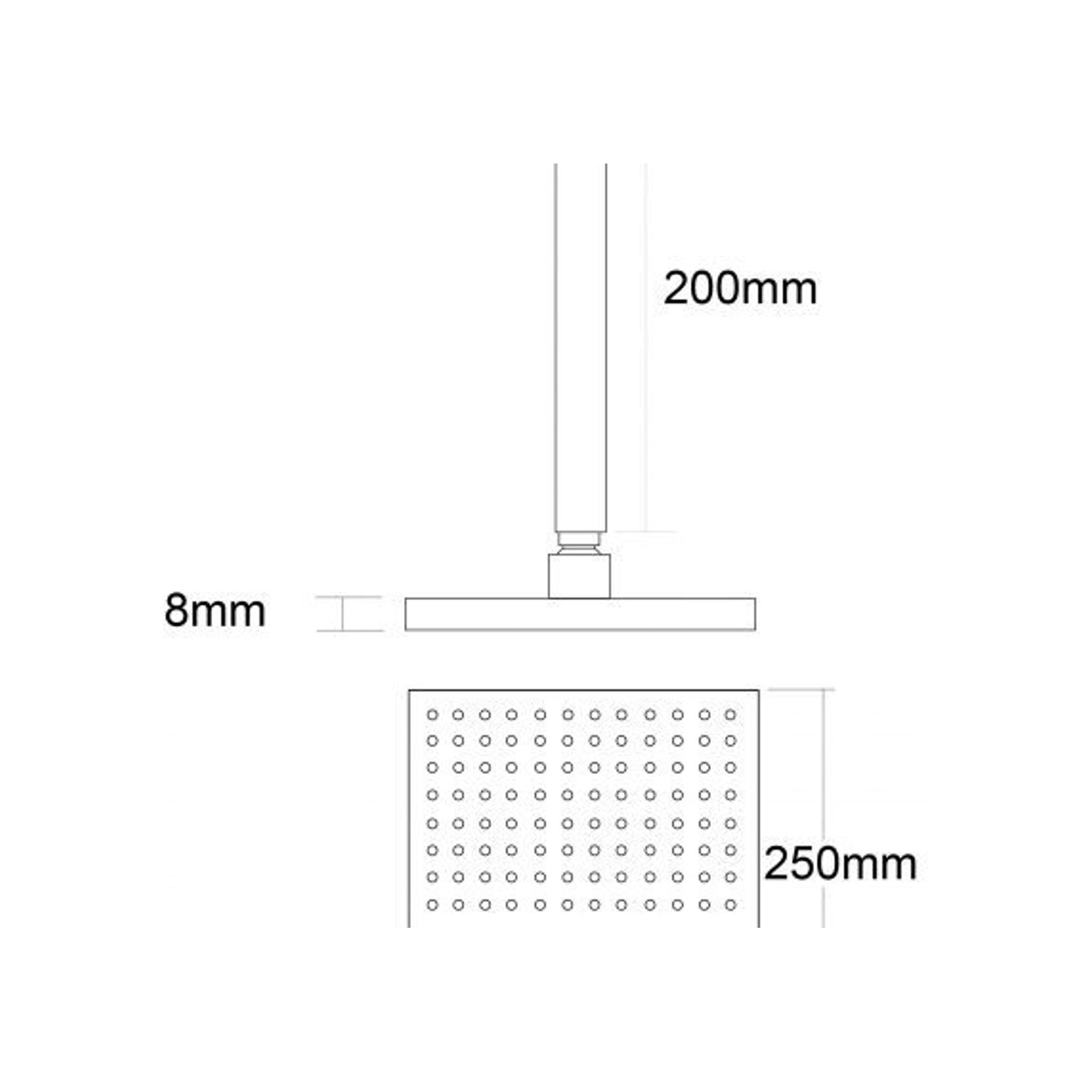 Voda Ceiling Mounted Shower Drencher Square gallery detail image