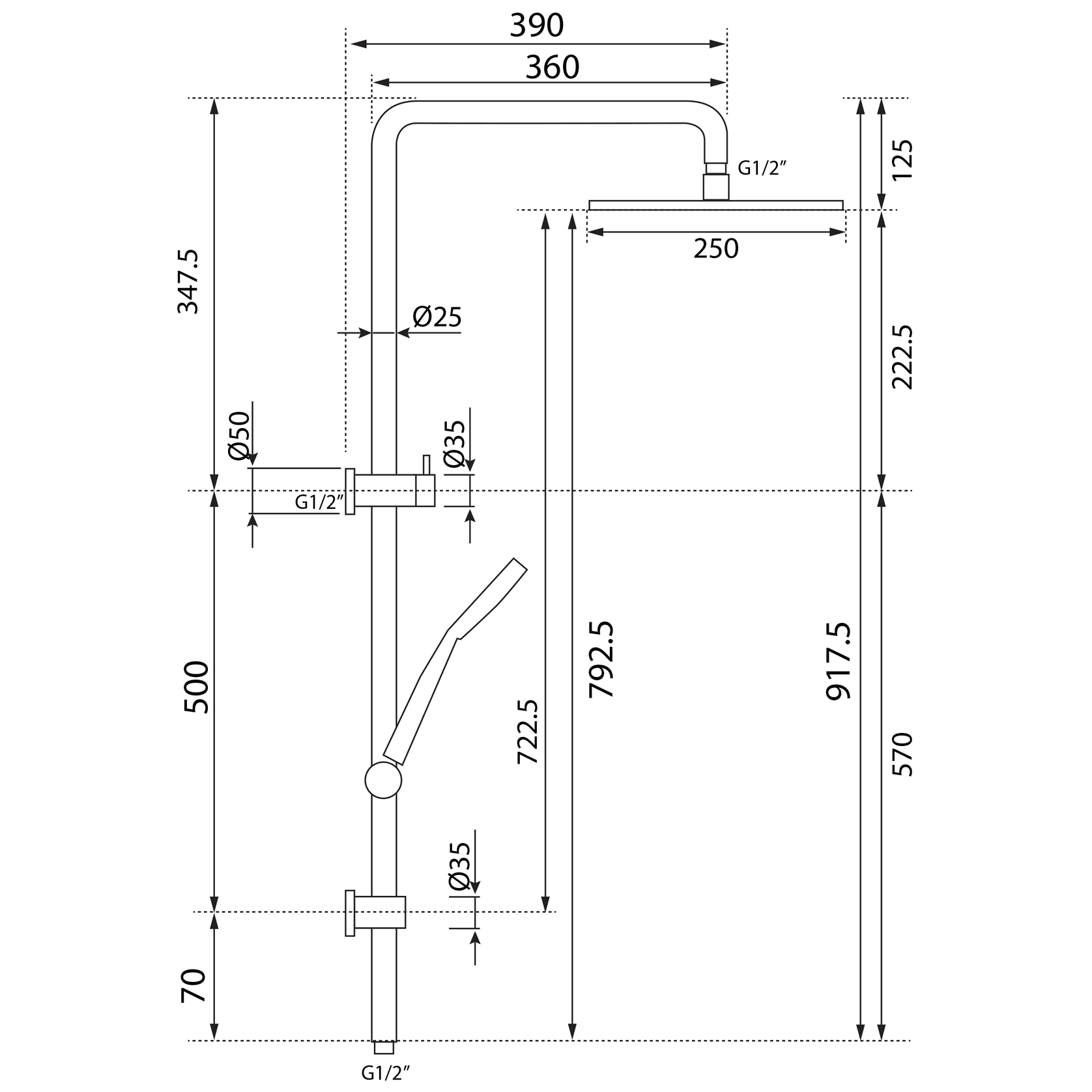 Storm Double Head Shower gallery detail image