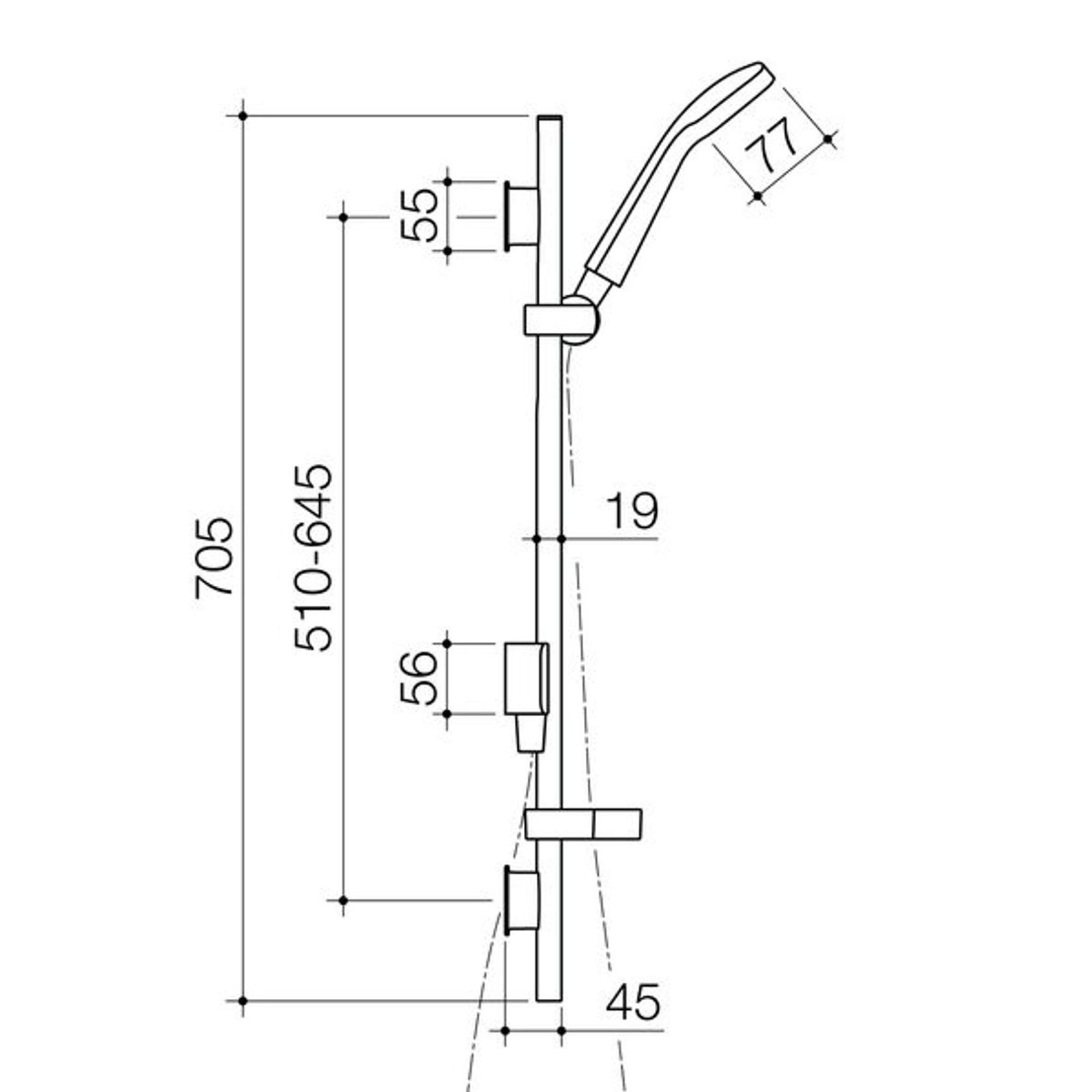 Waipori MK2 Satinjet Rail Shower gallery detail image