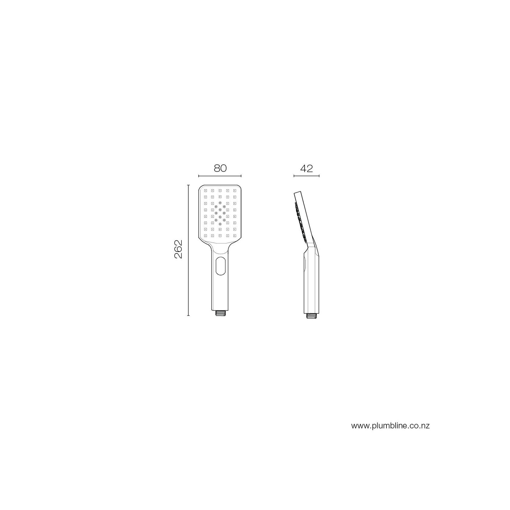 Como Square Shower Handpiece gallery detail image