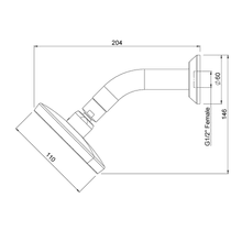 Kiri MKII Satinjet Low Flow Wall Shower Head gallery detail image