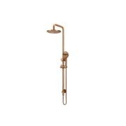 Round Combination Shower Rail 200mm Rose, Three Function Hand Shower gallery detail image