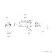Mare Wall Mount Bath/Shower Set gallery detail image