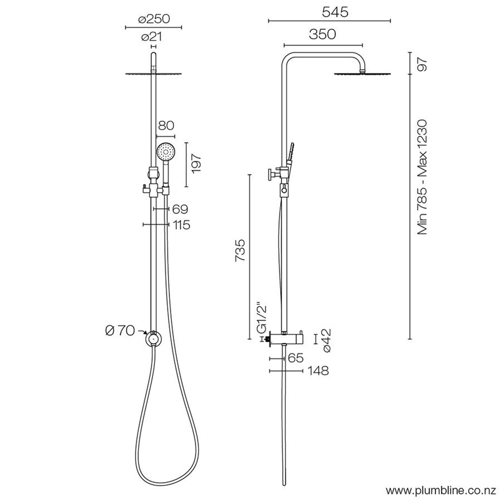 Oli 316 Shower Column gallery detail image