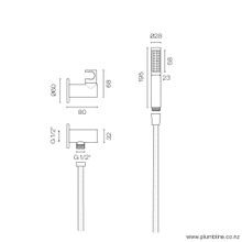Tube Wall Mount Shower Kit gallery detail image
