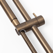 Mira Brushed Vintage Antique Brass Shower on Rail gallery detail image