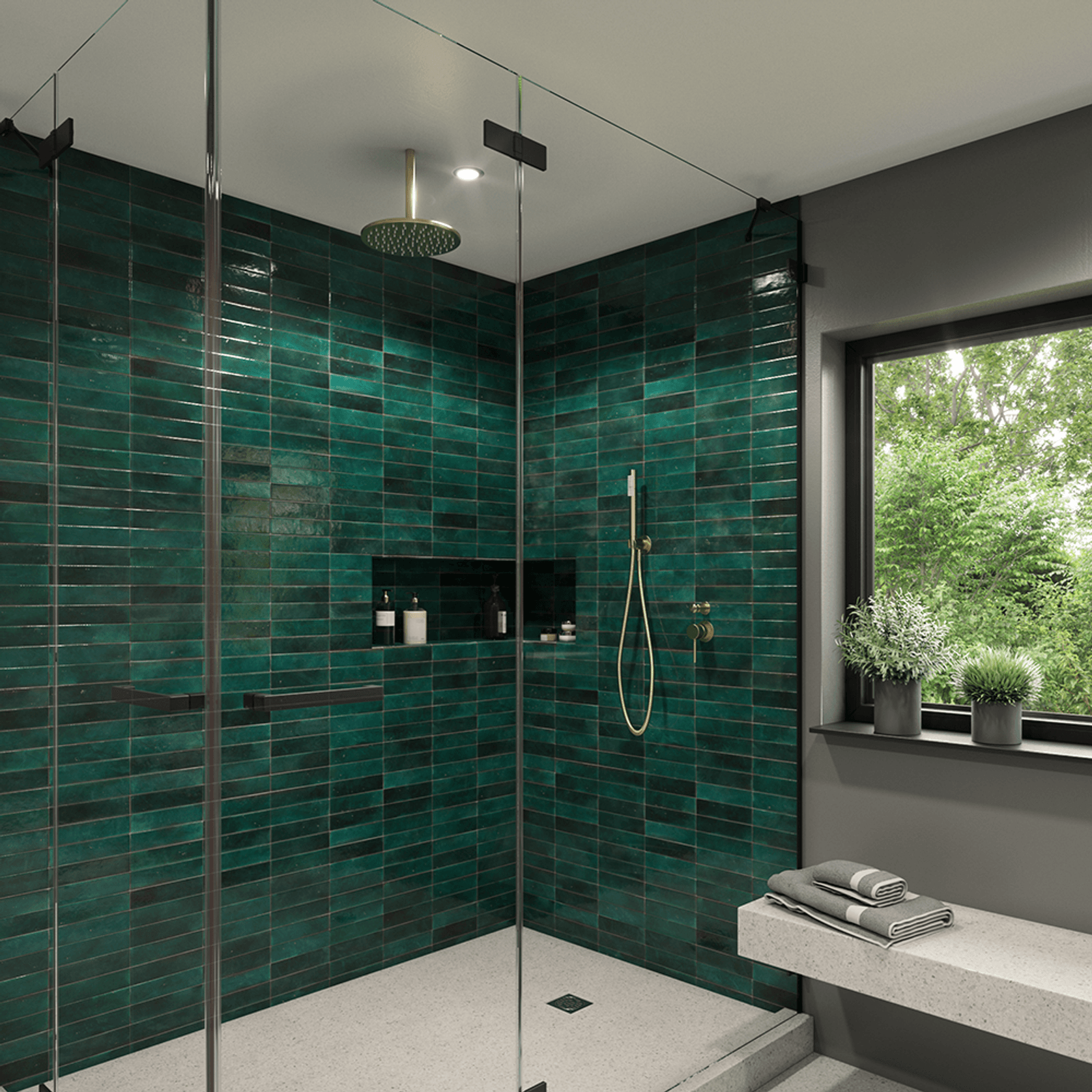 Mira Brushed Brass Gold Ceiling Shower Arm gallery detail image