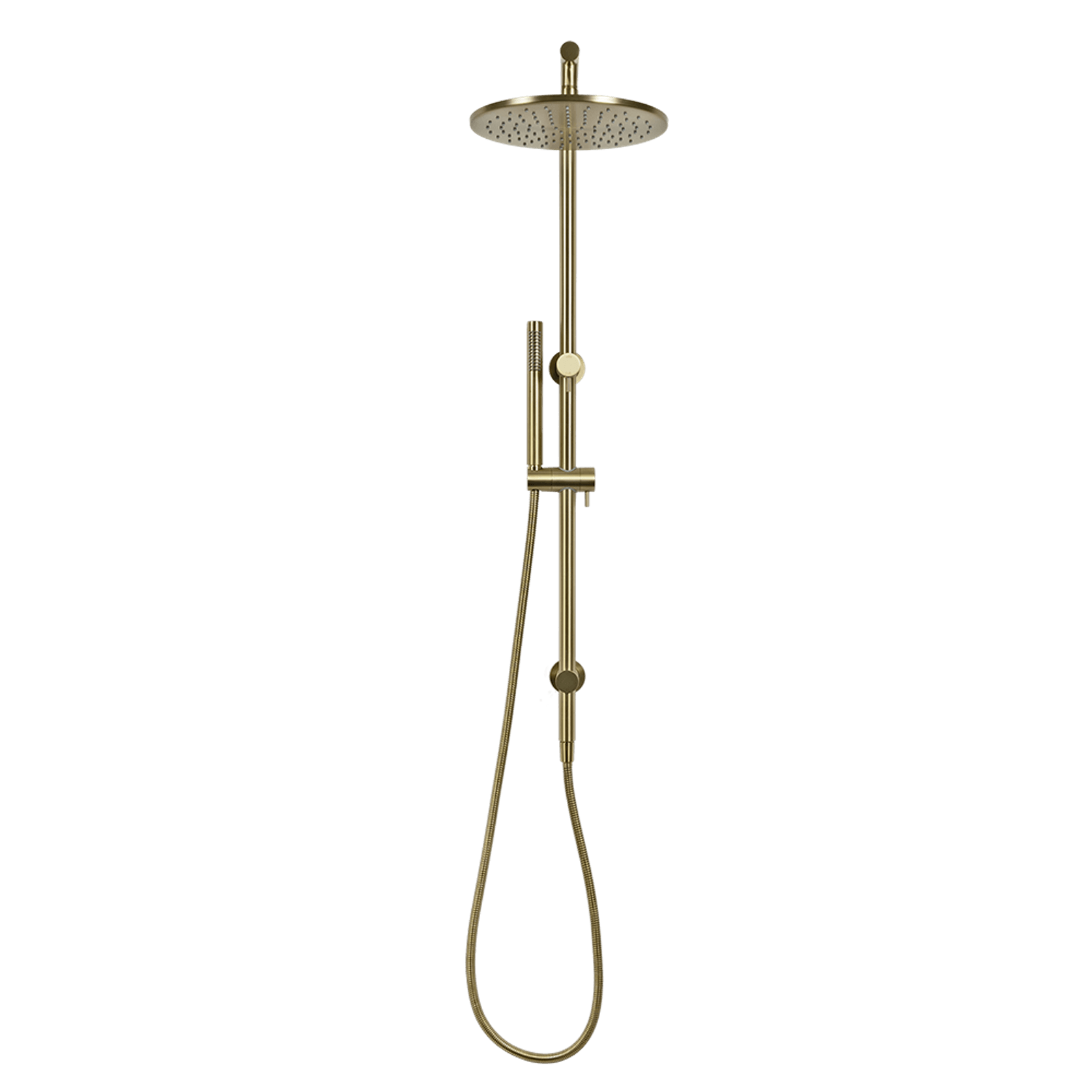 Mira Brushed Brass Gold Shower Rail Twin Set gallery detail image