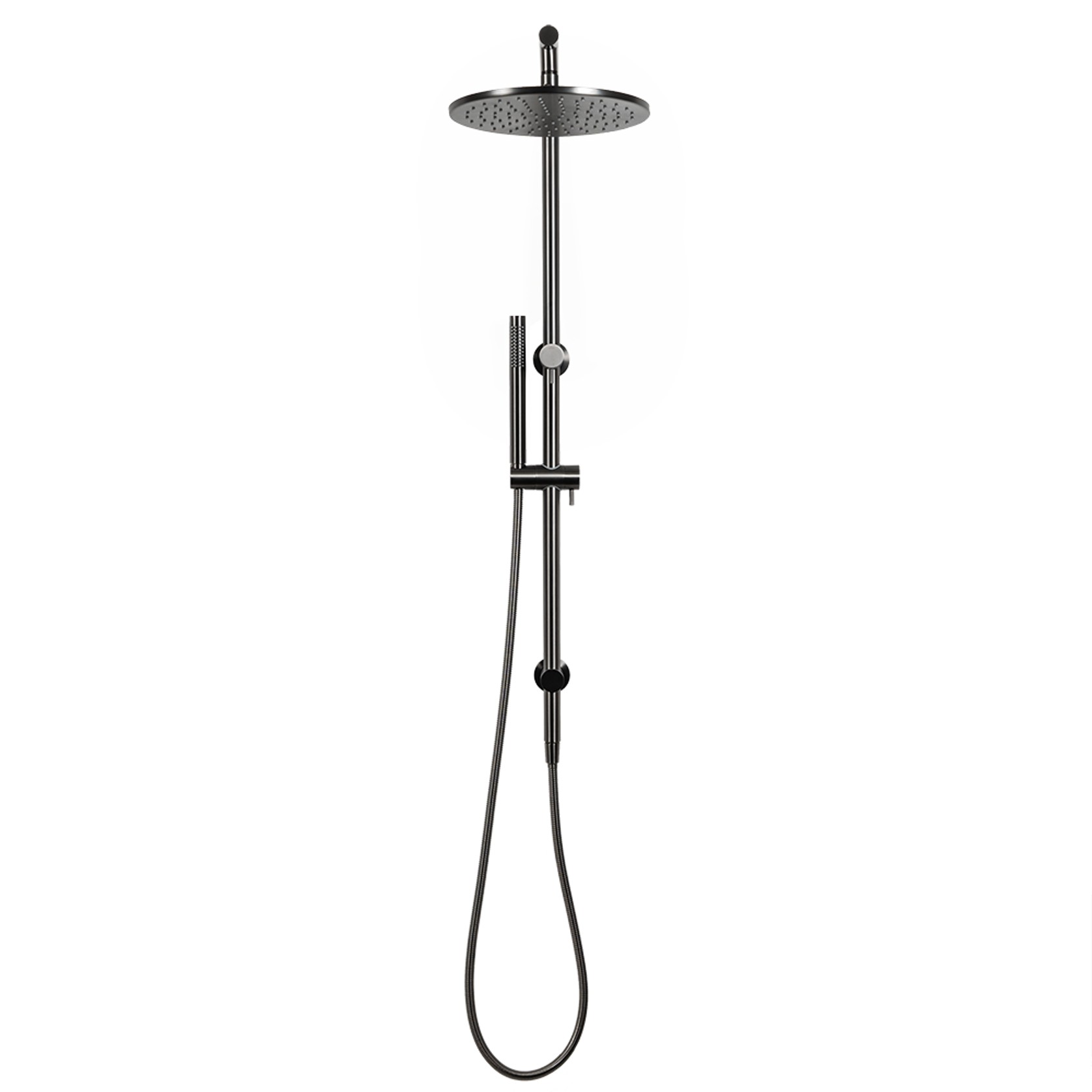 Mira Brushed Gunmetal Shower Rail Twin Set gallery detail image