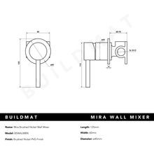 Mira Brushed Nickel Wall Mixer gallery detail image