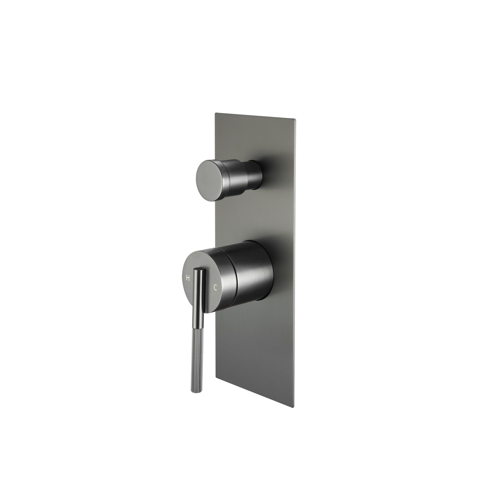 Caddence Wall Mixer with Diverter Gun Metal Grey gallery detail image