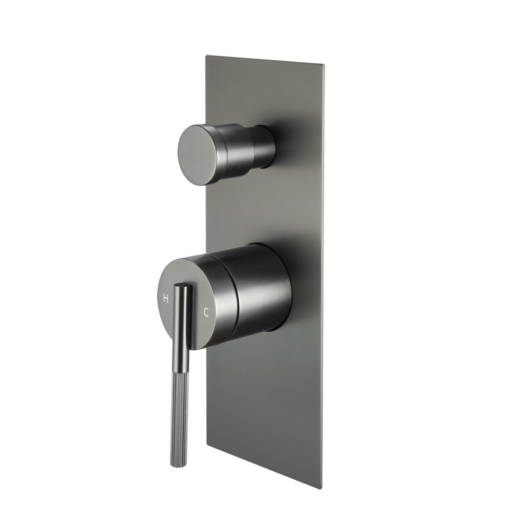 Caddence Wall Mixer with Diverter Gun Metal Grey gallery detail image