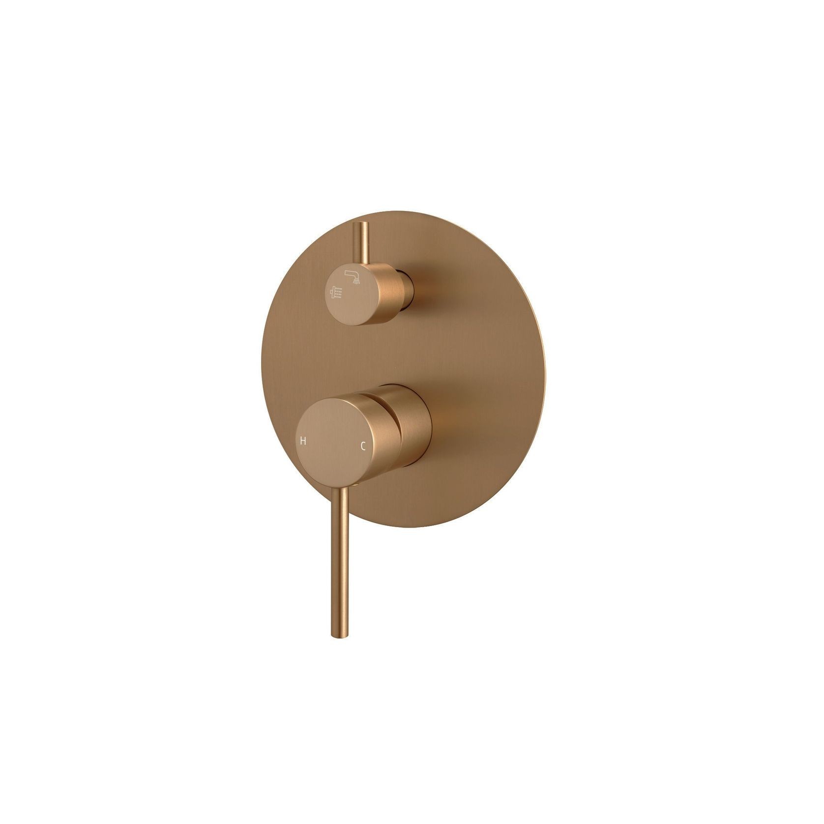 Lucid Pin Wall Mixer Diverter Trim Kit Brushed Copper gallery detail image