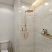 Mira Brushed Brass Gold Wall Mixer with divertor gallery detail image