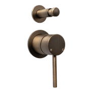 Mira Brushed Vintage Antique Brass Wall Mixer with dive gallery detail image