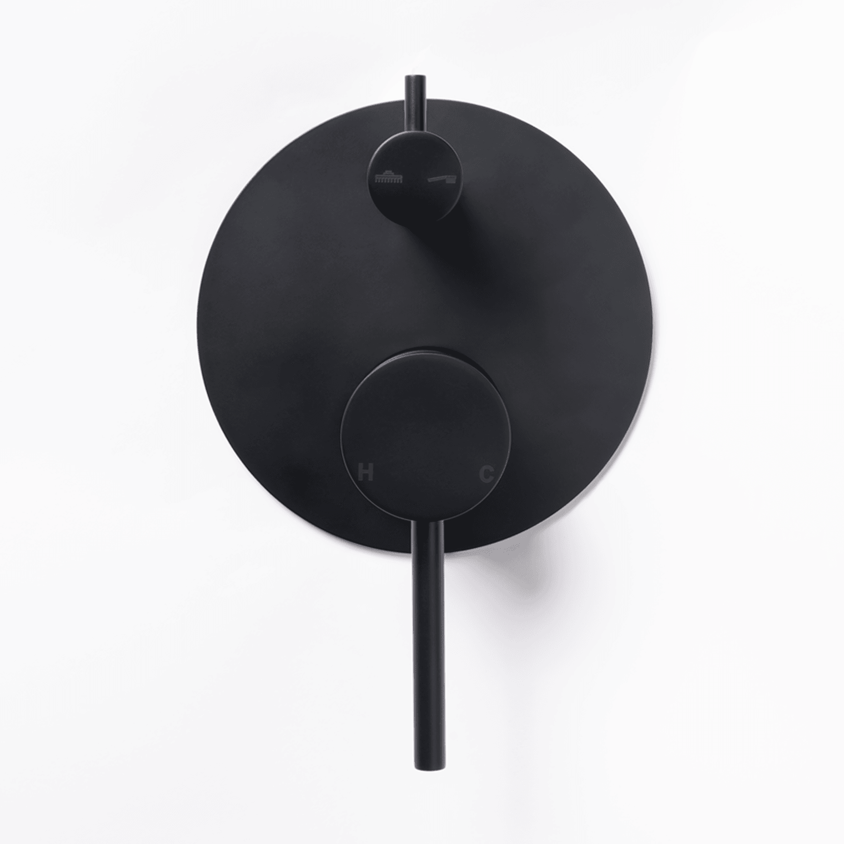 Mira Matte Black Wall Mixer Divertor Plate gallery detail image