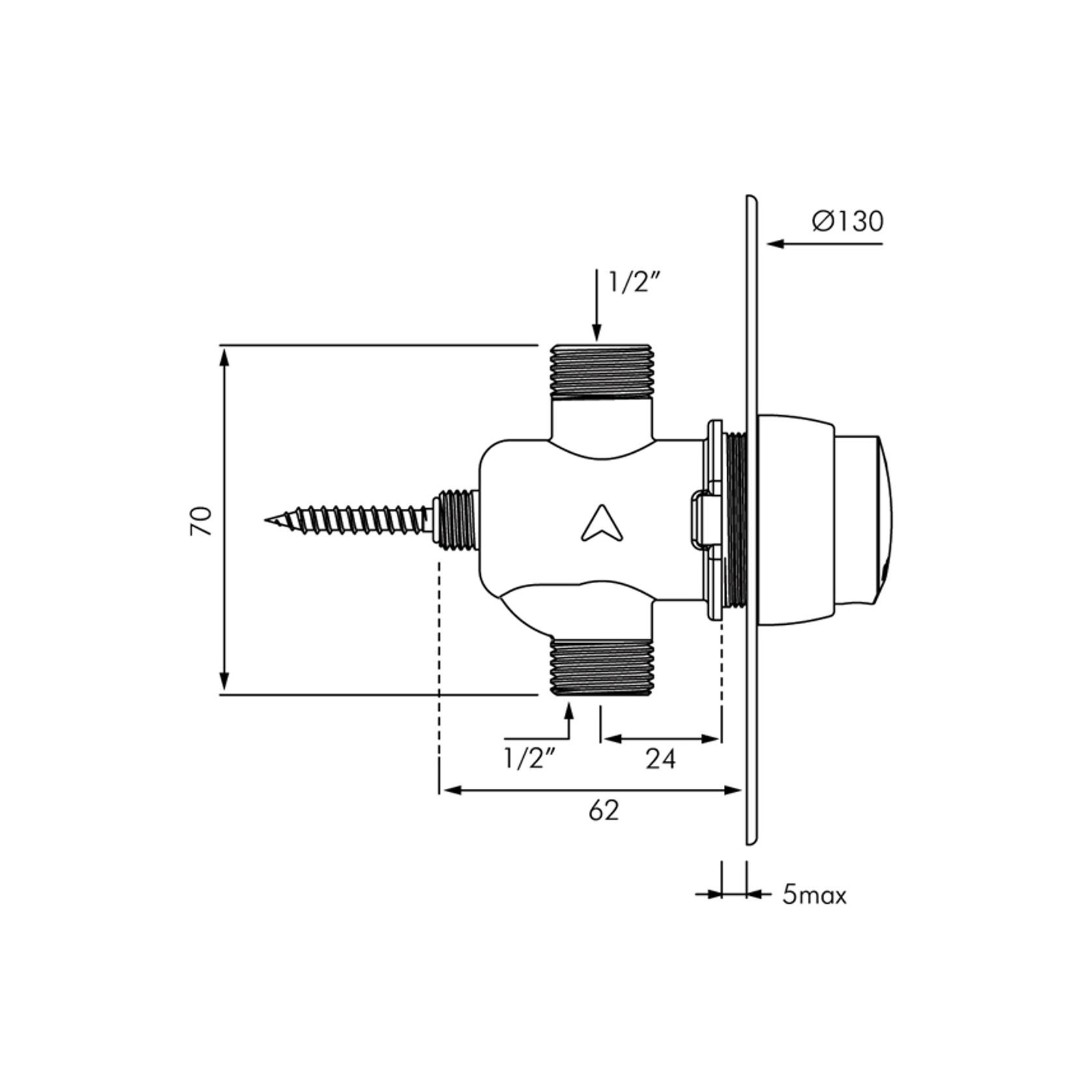 Delabie Temposoft 2 Shower Valve gallery detail image