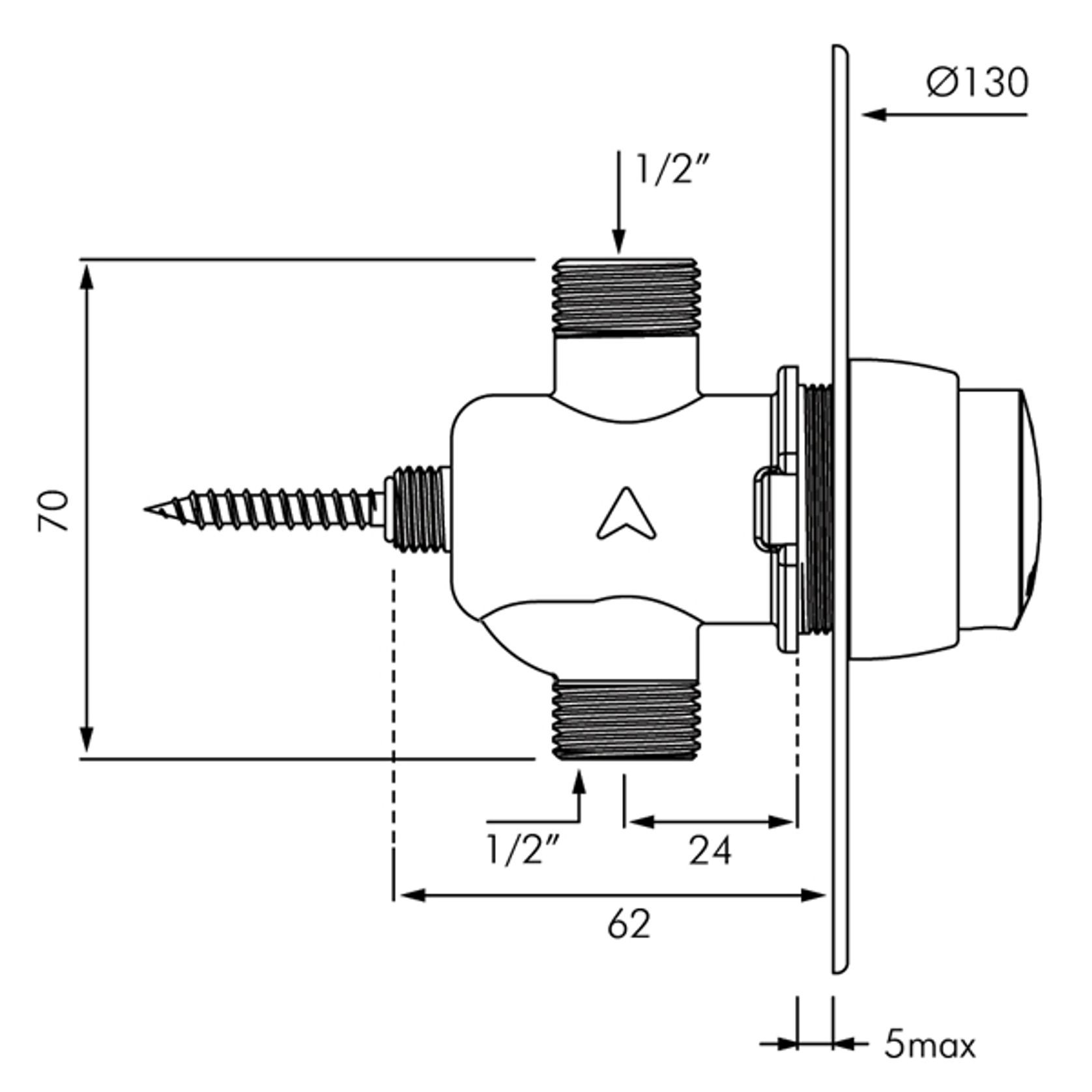 Delabie Temposoft 2 Shower Valve gallery detail image