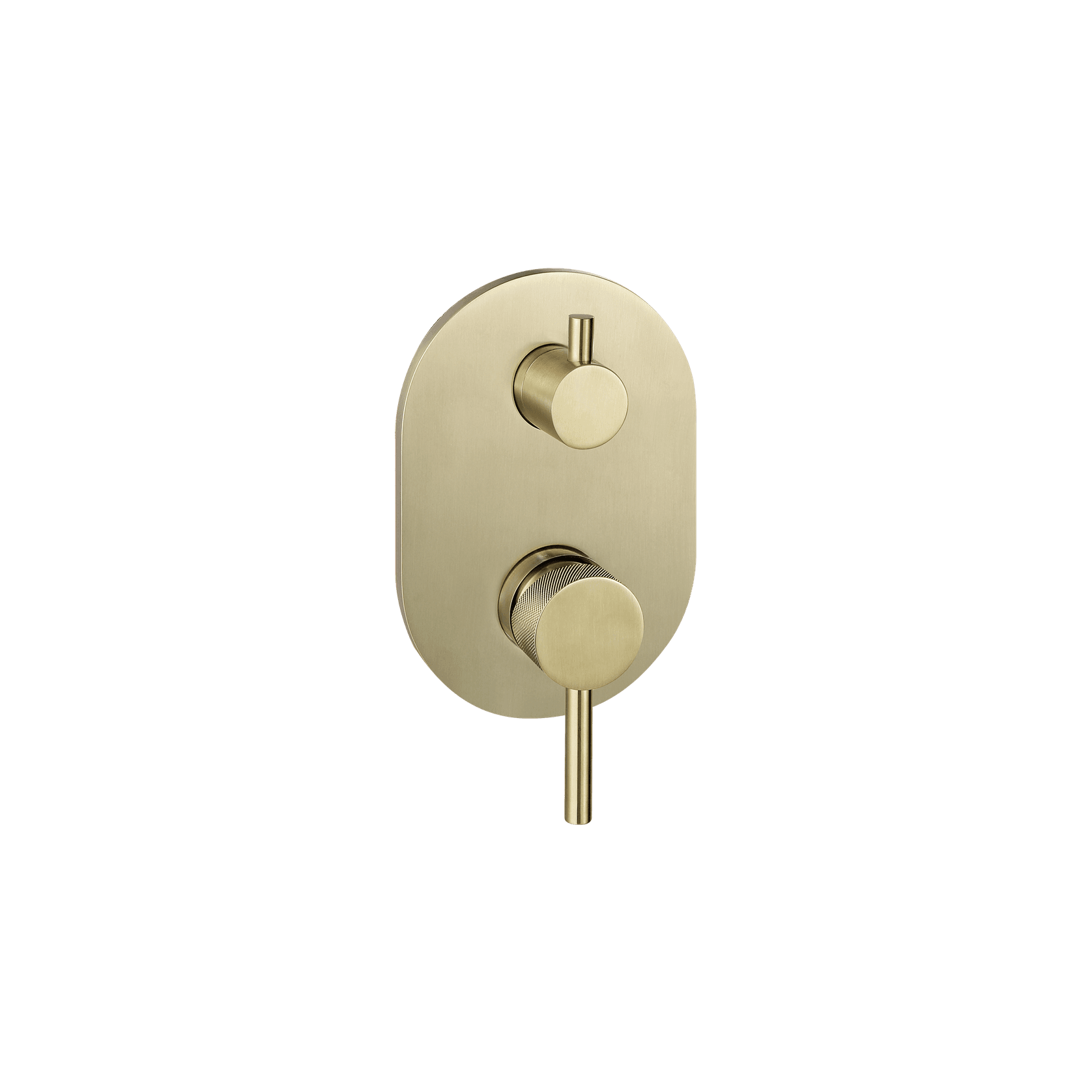 Scarab Shower Divert Mixer Brushed Gold Knurled Handle gallery detail image