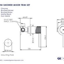 Mika Mini Shower Mixer gallery detail image