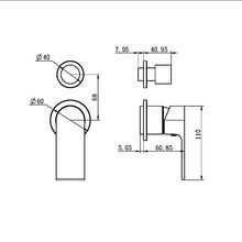 Bianca Shower Mixer & Divertor Back Plate | Brushed Bronze gallery detail image