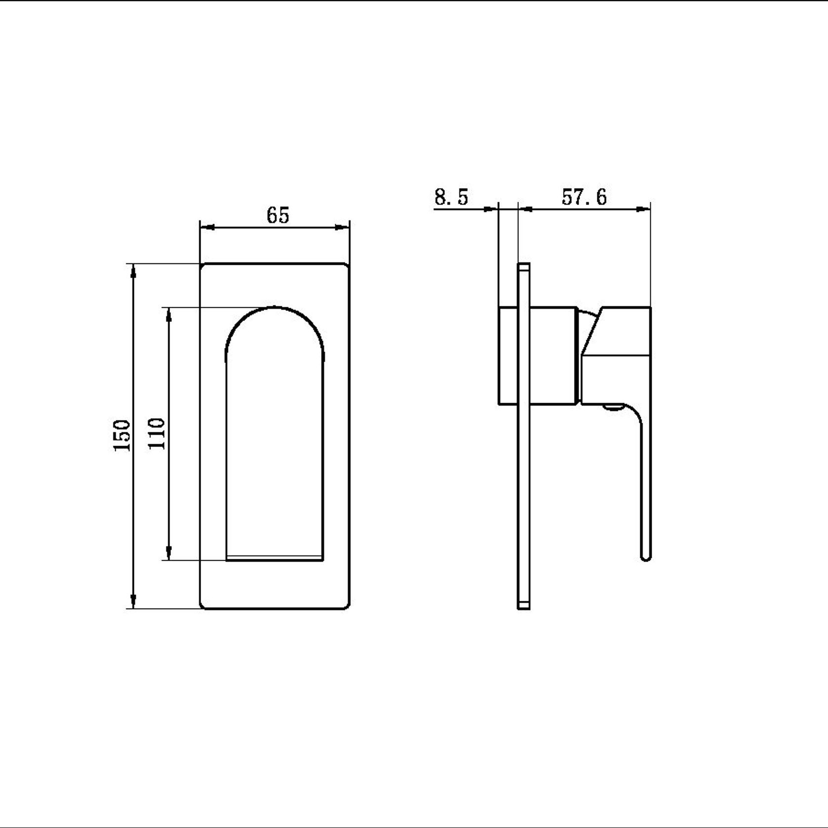 Bianca Shower Mixer Trim Kits | Gun Metal gallery detail image