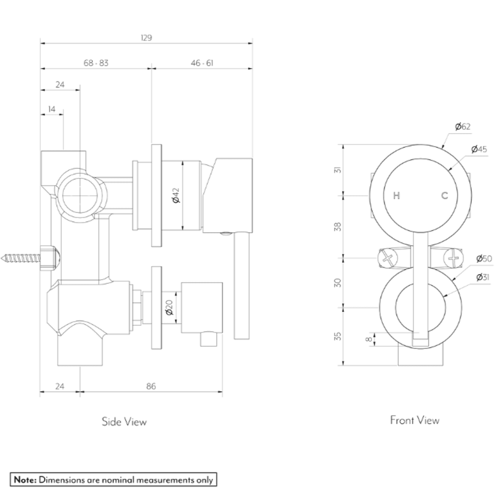 Elysian Shower Bottom Diverter gallery detail image