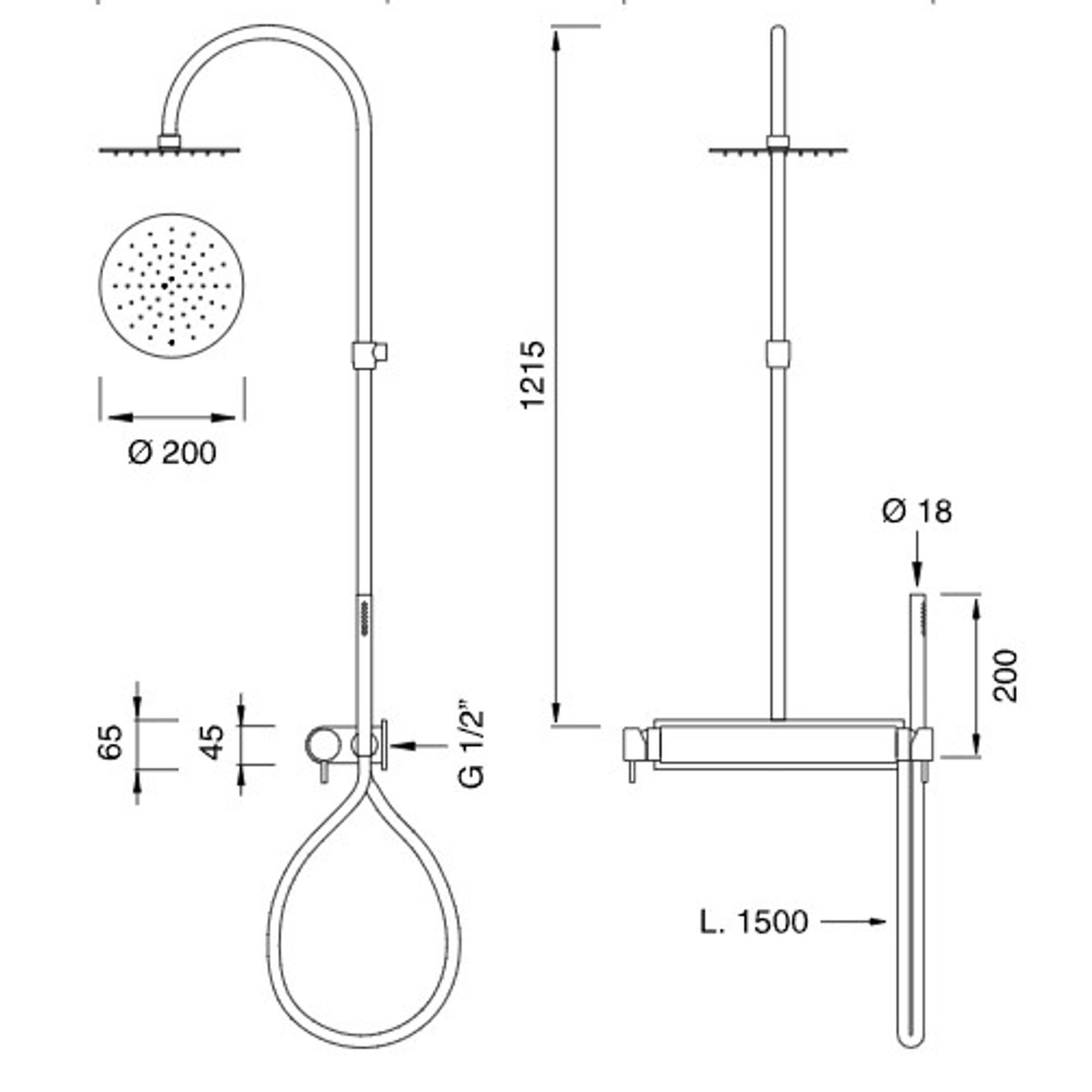 MILO 360 Wall Mounted Mixer Set by CEA gallery detail image
